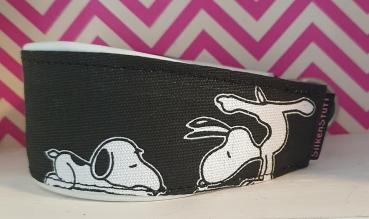 Halsband Leder weiss 6cm "Snoopy"