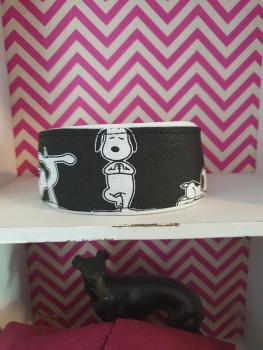 Halsband Leder weiss 6cm "Snoopy"