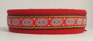 Soft Shell Halsband 2,5cm breit Rot