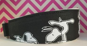 Halsband Leder weiss 6cm "Snoopy"