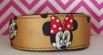 Halsband Leder Schwarz " Minnie Mouse "